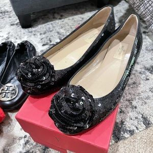 Authentic Valentino Sequin Flats 38.5